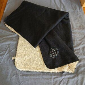 Cozy Fluffy Soft Throws Blue/white with Security logo by Prime 60" x 49"